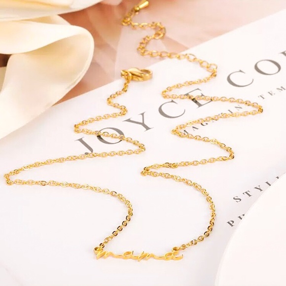 ⚜️𝟯𝟬%𝗢𝗙𝗙 𝗯𝘂𝗻𝗱𝗹𝗲𝘀 𝟯+⚜️ NEW Mama Handwriting Stainless Steel Necklace - Picture 12 of 15